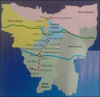 карта метро Джакарты